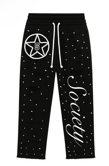 5star Full Male Track suit- black