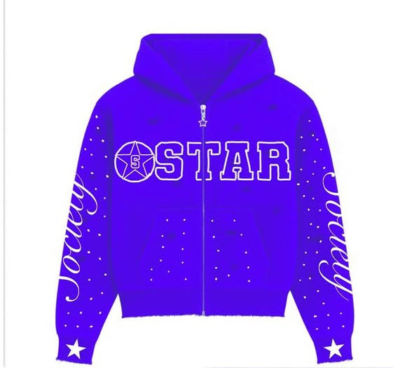 5star regular Male hoodie-purple