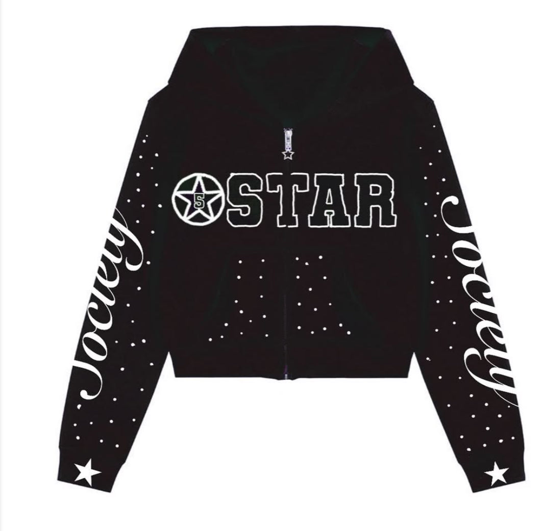5star regular Female hoodie- black