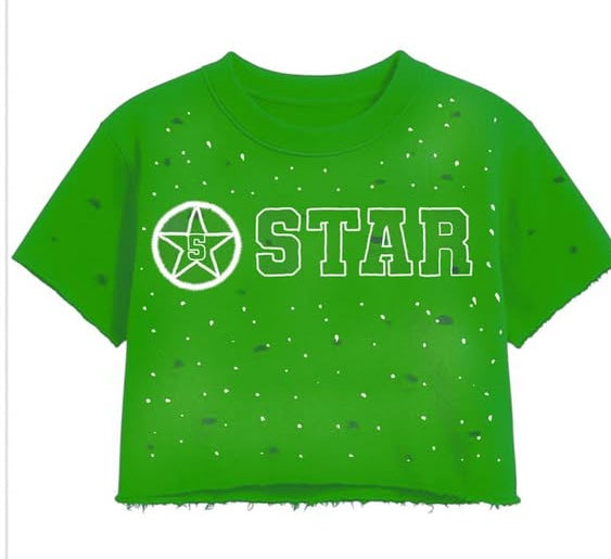 5star Male Cropped Tee - Green