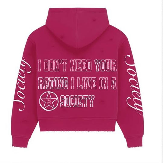 5star regular Male hoodie- pink