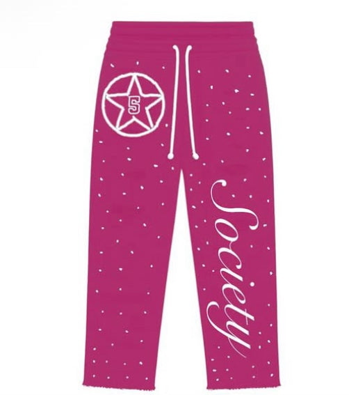 5star Full Male Track suit- pink