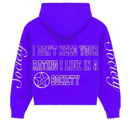 5star regular Male hoodie-purple