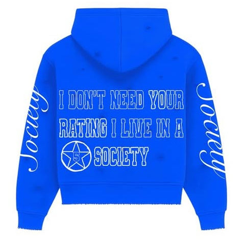 5star regular Male hoodie- blue