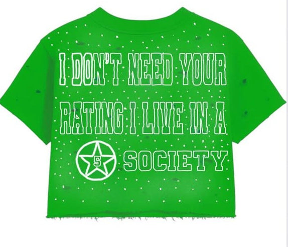 5star Male Cropped Tee - Green